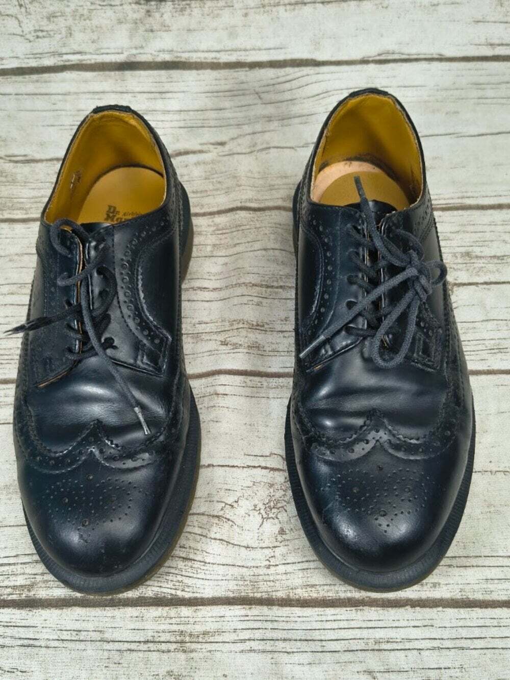 Dr. Martens 3989 Leather Wingtip Brogue Oxfords Black Size 41